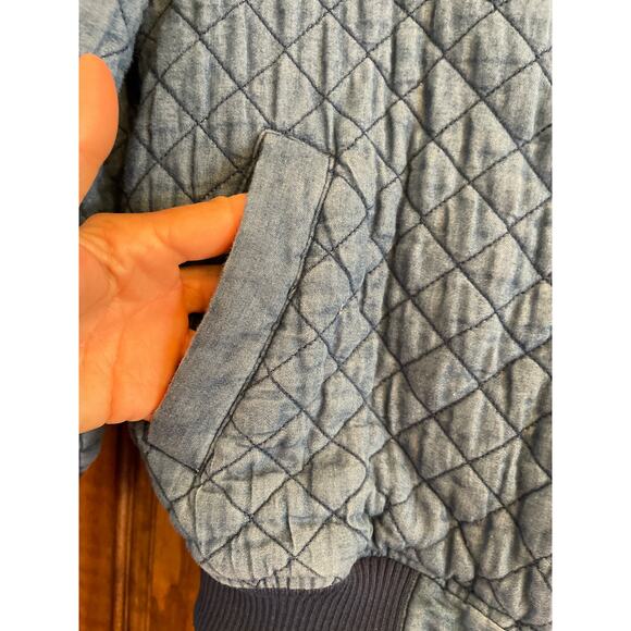 B+ AB quilted chambray bomber jacket size 38 (xs) - Picture 4 of 6